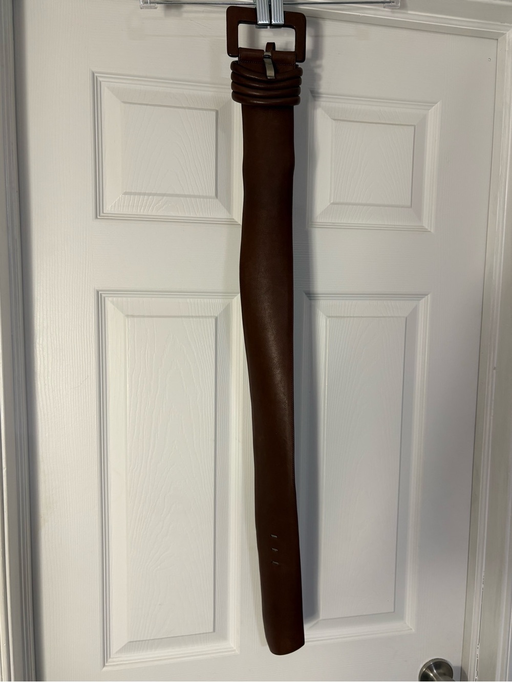 Carrera stefania  Brown Leather Wide Waist Belt